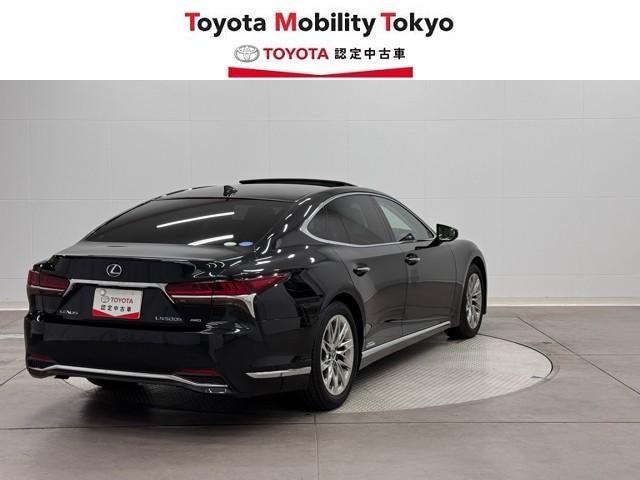 LS LS500h バージョンL クルコン TVナビ 横滑り防止装置 パワーシート キーレスエントリー インテリジェントキー エアコン 記録簿 DVD再生 アルミホイール サンルーフ メモリーナビ フルセグTV アイドリングストップ(2枚目)