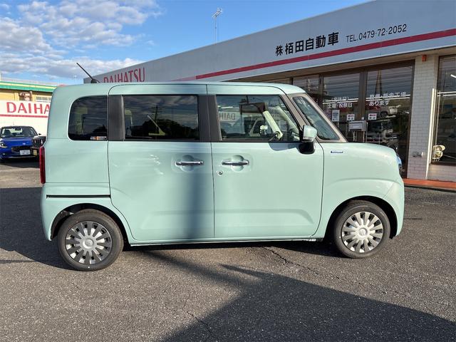 ワゴンＲスマイル ハイブリッドＸ　届出済未使用車　ＣＶＴ　両側電動スライドドア　ＬＥＤヘッドライト　電動格納ミラー　電動パーキングブレーキ＆ブレーキホールド　シートヒーター　ＵＳＢ電源ソケット（ＴｙｐｅＡ／Ｃ）（4枚目）