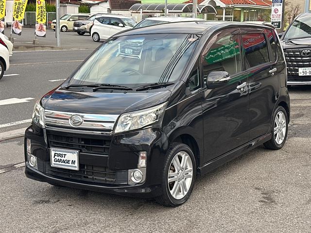 ムーヴ カスタム　ＲＳ　☆インタークーラーターボ・プッシュスタート・スマートキー・純正ナビ＆ＴＶ・１５インチＡＷ・ＬＥＤライト・フォグランプ・ウインカーミラー・ＭＯＭＯステアリング・（7枚目）