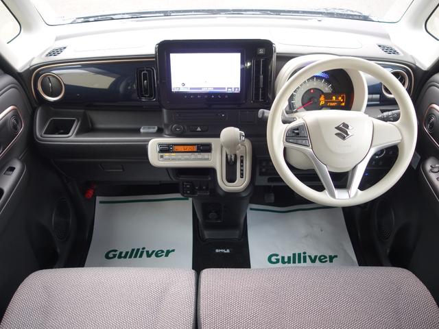 ワゴンＲスマイル ハイブリッドＸ　４ＷＤ　デュアルカメラブレーキサポート　ワンオーナー　純正メモリナビ　ＣＤ　ＢＴ　フルセグ　全周囲カメラ　両側パワスラ　ＬＥＤオート　シートヒーター　ドラレコ　コーナーセンサー　スマートキー　ＥＴＣ（2枚目）