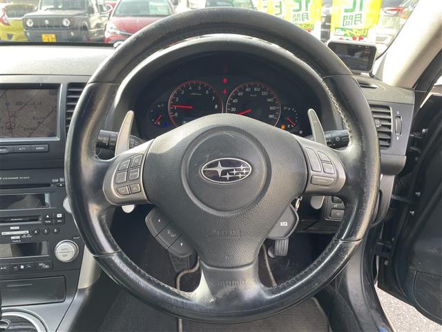 レガシィツーリングワゴン ２．０ＧＴ　４ＷＤ　ＭＴモード付ＡＴ　ＣＤ、ＭＤチェンジャー　社外ＥＴＣ　純正ＨＤＤナビ　レーダー探知機　純正フロアマット　パワーシートＤ席　布系シート　社外１７インチＡＷ　ルーフレール（16枚目）