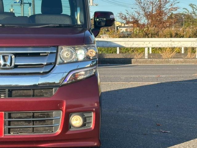 N-BOXカスタム G・Lパッケージ 修復歴なし 後期 純正ナビ 衝突軽減ブレーキ バックカメラ 両側パワースライドドア スマートキー プッシュスタート アイドリングストップ ETC HIDヘッドライト オートエアコン 整備保証付(39枚目)