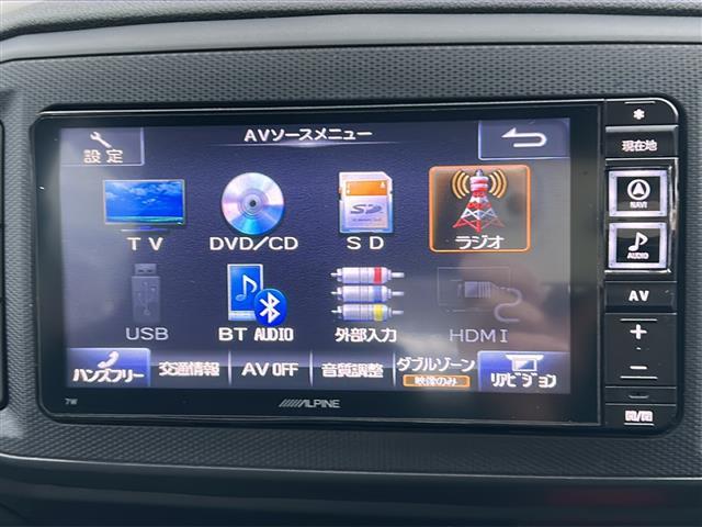 ミライース Ｌ　４ＷＤ　ＡＬＰＩＮＥカーナビ　フルセグＴＶ　Ｂｌｕｅｔｏｏｔｈ　ＣＤ　ＤＶＤ再生　ＥＴＣ　オートライト　横滑り防止装置　純正ホイールキャップ　フロアマット　ドアバイザー　ライトレベライザ　リモコンキー（3枚目）