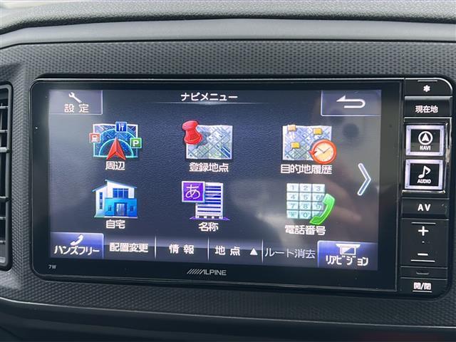 ミライース Ｌ　４ＷＤ　ＡＬＰＩＮＥカーナビ　フルセグＴＶ　Ｂｌｕｅｔｏｏｔｈ　ＣＤ　ＤＶＤ再生　ＥＴＣ　オートライト　横滑り防止装置　純正ホイールキャップ　フロアマット　ドアバイザー　ライトレベライザ　リモコンキー（4枚目）