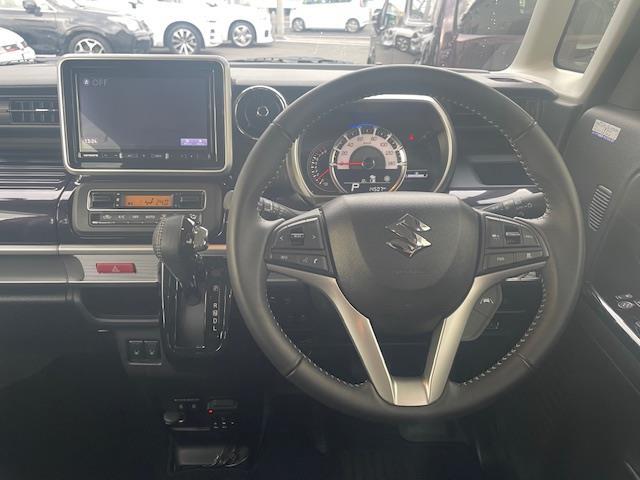 スペーシアカスタム ハイブリッドXS 4WD/HV/社外ナビ(フルセグ/AM/FM)/両側パワースライドドア/リアサーキュレーター/D/N席シートヒーター/パーキングセンサー/コーナーセンサー/衝突軽減システム/横滑り防止(6枚目)