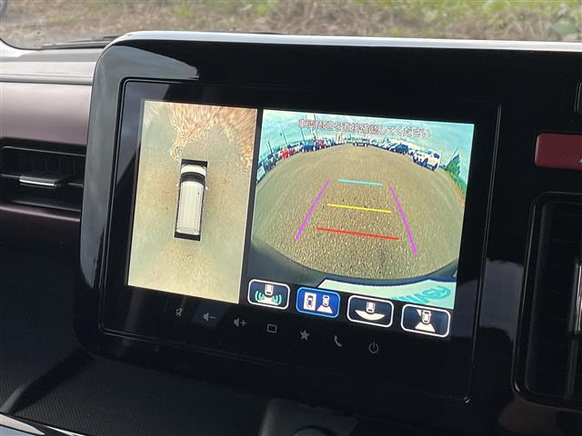 スペーシアカスタム ハイブリッドXS 4WD 純正メモリナビ BT フルセグテレビ 全方位カメラ 衝突被害軽減ブレーキ レーンキープアシスト レーダークルーズコントロール 両側パワースライドドア 半革シート(6枚目)