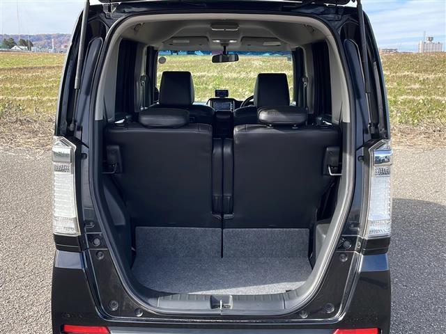 N-BOXカスタム G・ターボパッケージ 4WD 純正SDナビ VXM-122VF CD DVD BT フルセグテレビ バックカメラ ETC クルーズコントロール 両側パワースライドドア 革調シートカバー ベンチシート(18枚目)
