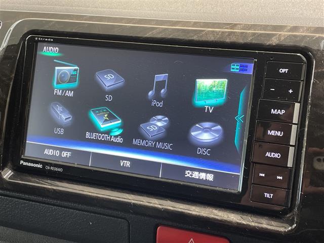 ハイエースバン スーパーGL ダークプライム 4WD 社外SDナビ CN-RE06WD CD DVD BT フルセグテレビ SDミュージックサーバー バックカメラ ETC ドライブレコーダー 衝突被害軽減ブレーキ(5枚目)