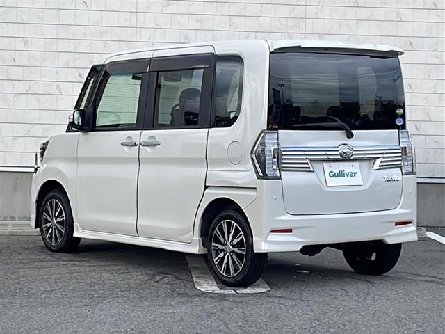 タント カスタムＸ　トップエディションＳＡＩＩＩ　４ＷＤ　衝突回避支援ブレーキ機能　社外ナビ（ＡＭ／ＦＭ／ＢＴ／ＴＶ／ＣＤ／ＤＶＤ）　片側パワースライド　Ｄ　ａｓｓｉｓｔ（Ｄアシスト）切替ステアリングスイッチ　アイドリングストップ　純正ＡＷ（21枚目）