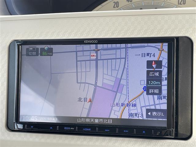 ムーヴキャンバス Ｌ　ＳＡＩＩＩ　４ＷＤ　スマートアシストＩＩＩ　衝突軽減　レーンキープ　横滑り防止　オートハイビーム　誤発信制御　先行車発進おしらせ　社外ナビ　フルセグ　アイドリングストップ　ドアバイザー　冬タイヤ車載　スペアキー（3枚目）