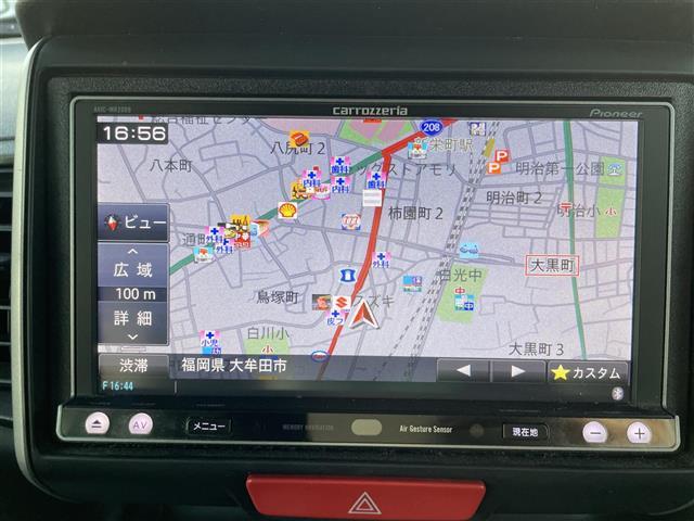 N-BOX G SSパッケージ ワンオーナー 両側電動スライドドア 純正AW 純正アルミホイール カロッツェリアナビ BT フルセグTV ベンチシート 横滑り防止 スマートキー アイドリングストップ iPod AUX(3枚目)