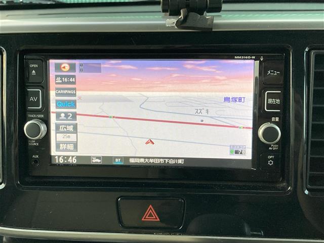 デイズルークス Ｘ　純正ＳＤナビ　フルセグＴＶ　ＢＴ　片側電動スライドドア　ＥＴＣ　前方ドラレコ　純正フロアマット　衝突被害軽減ブレーキ　横滑り防止　スマートキー　アイドリングストップ　全方位カメラ（3枚目）