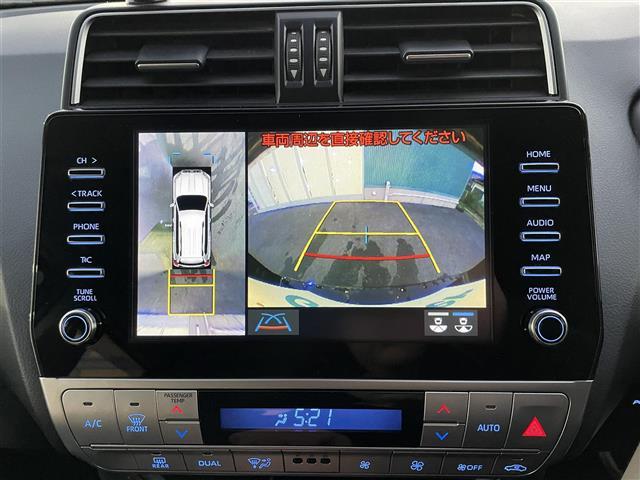 ランドクルーザープラド ＴＸ　Ｌパッケージ・ブラックエディション　サンルーフ　衝突被害軽減ブレーキ　ＬＥＤオートライト　クルーズコントロール　ＥＴＣ２．０　全方位カメラ　ＢＴ　レザーシート　純正ＡＷ　純正フロアマット　パワーシート　前後コーナーセンサー　シートヒータ（4枚目）