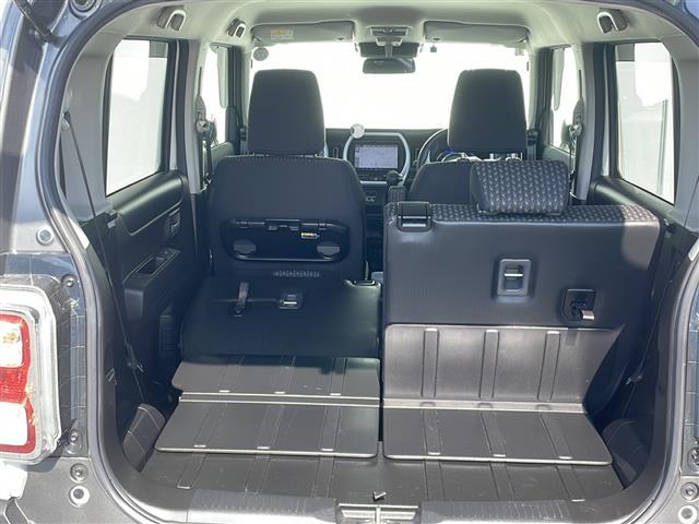 ハスラー ハイブリッドＸターボ　純正ナビ　クルーズコントロール　前席シートヒーター　ＥＴＣ　ＬＥＤヘッドライト　パドルシフト　パーキングセンサー　後席テーブル　衝突軽減ブレーキ　純正１５インチホイール　２トーンカラー（34枚目）