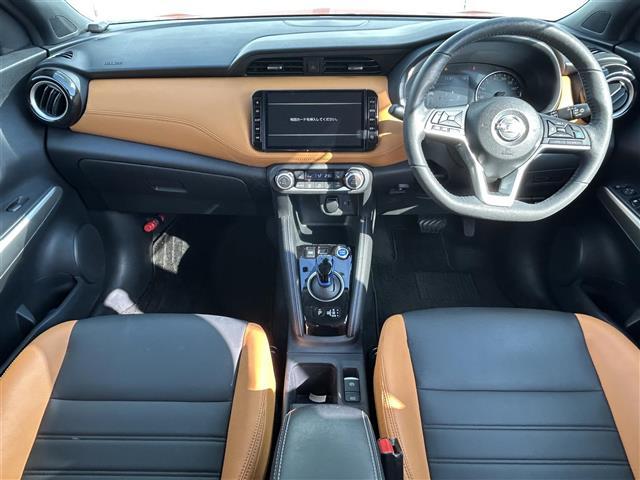 キックス Ｘ　ツートーンインテリアエディション　☆プロパイロット☆純正ナビ（ＢＴ／ＤＩＳＣ）☆アラウンドビューモニター☆Ｂカメラ☆サイドカメラ☆フロントカメラ☆レーダークルーズコントロール☆ＬＥＤヘッドライト☆オートライト☆フォグランプ（2枚目）