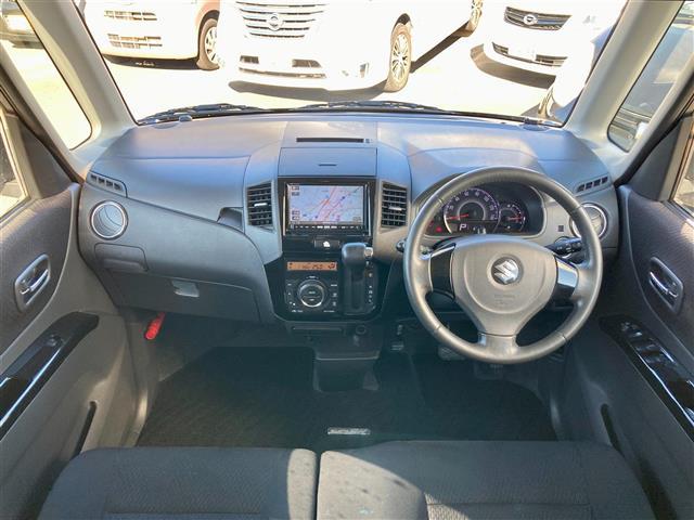 パレットＳＷ ＴＳ　純正メモリーナビ　フルセグＴＶ　ビルトインＥＴＣ　両側パワースライドドア　ＨＩＤオートヘッドランプ　革巻きステアリング　純正１４インチアルミ　フロントフォグランプ　スマートキー２本　ターボ（2枚目）