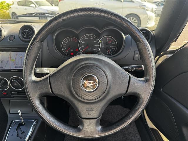 コペン アクティブトップ アクティブトップ 社外6.1インチナビ 社外15インチアルミ マニュアルエアコン ハロゲンヘッドライト フロントフォグランプ ターボ リモコンキー 純正フロアマット 保証書(24枚目)