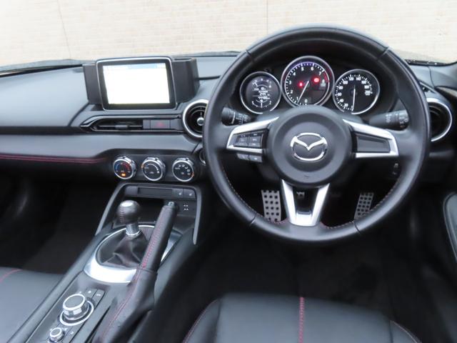 ロードスター Sレザーパッケージ 6速MT メーカーナビ BOSEサウンド バックカメラ フルセグTV ETC レザーシート ブラインドスポットモニター 車線逸脱警報 横滑り防止 純正アルミ LEDヘッドライト プッシュスタート(6枚目)