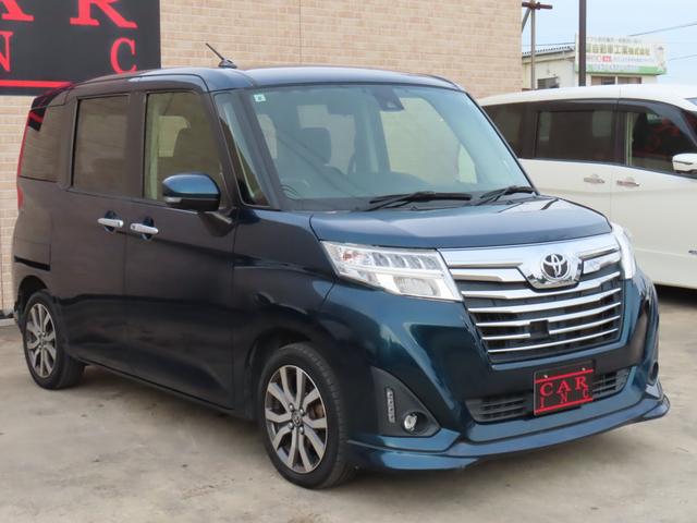 ルーミー カスタムＧ－Ｔ　純正ナビ　フルセグＴＶ　バックカメラ　両側パワースライドドア　クルーズコントロール　衝突被害軽減ブレーキ　車線逸脱警報　アイドリングストップ　プッシュスタート　ビルトＥＴＣ　ＬＥＤヘッドライト（2枚目）