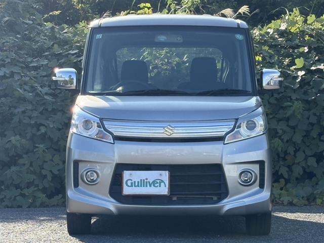 スペーシアカスタム TS アイドルストップ 衝突被害軽減装置 フルオートエアコン ターボ車 SD エアロ ナビTV スマートキ- パワーウインドウ SRS リモコンキー 横滑り防止機能 パワーステアリング 1セグTV ABS(3枚目)