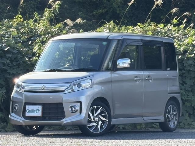 スペーシアカスタム TS アイドルストップ 衝突被害軽減装置 フルオートエアコン ターボ車 SD エアロ ナビTV スマートキ- パワーウインドウ SRS リモコンキー 横滑り防止機能 パワーステアリング 1セグTV ABS(4枚目)