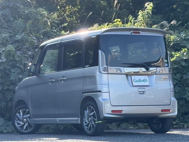 スペーシアカスタム TS アイドルストップ 衝突被害軽減装置 フルオートエアコン ターボ車 SD エアロ ナビTV スマートキ- パワーウインドウ SRS リモコンキー 横滑り防止機能 パワーステアリング 1セグTV ABS(35枚目)