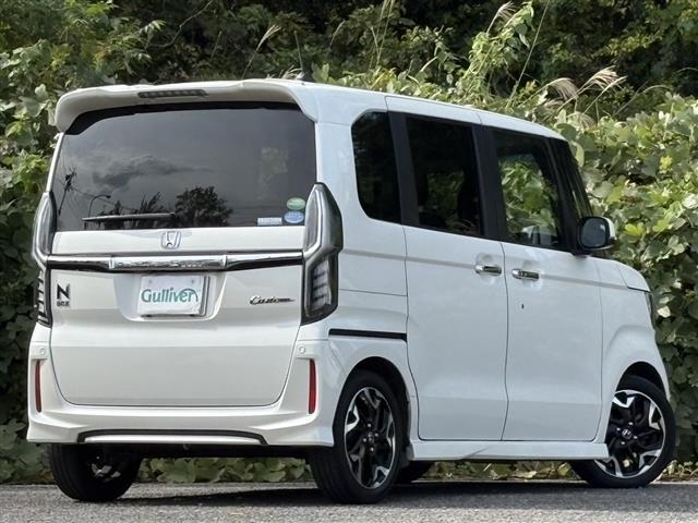 N-BOXカスタム G・EXターボホンダセンシング 車線逸脱防止 ブルートゥースオーディオ Rカメ ナビTV サイドエアバッグ タ-ボ LEDヘットライト ETC 横滑り防止 パワーステアリング DVD再生可 Wエアバック パワーウィンドウ AC SD(8枚目)