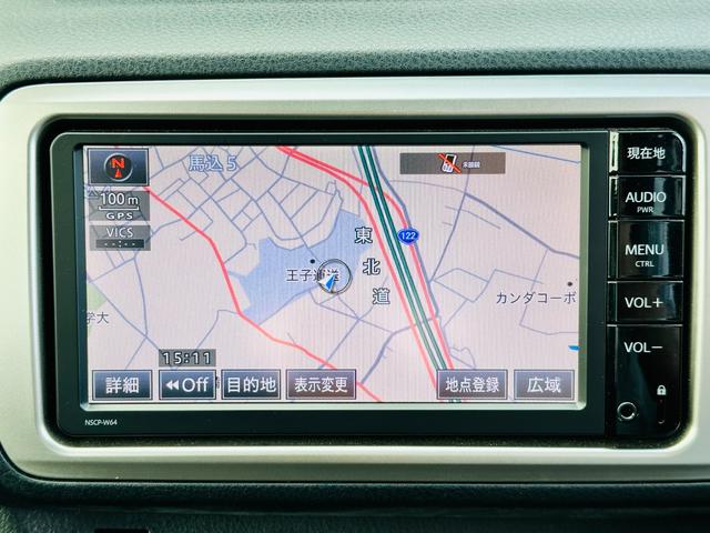 F 純正SDメモリナビ 純正ワンセグTV 4WD 横滑り防止装置 社外アルミホイール14インチ 純ホイール(スタッドレス積込)純正ハロゲンヘッドライト リモコンキー(5枚目)