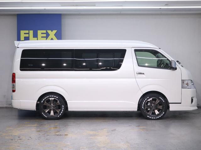 ハイエースワゴン ＧＬ　ＦＬＥＸ　Ｖｅｒ１内装ナビ・フリップダウンモニターＦＬＥＸオリジナル　内装架装Ｖｅｒ．１ＦＬＥＸオリジナル　１．５ｉｎローダウン玄武　前後バンプストップ１７ｉｎ　バルベロアーバン　アルミホイール（38枚目）