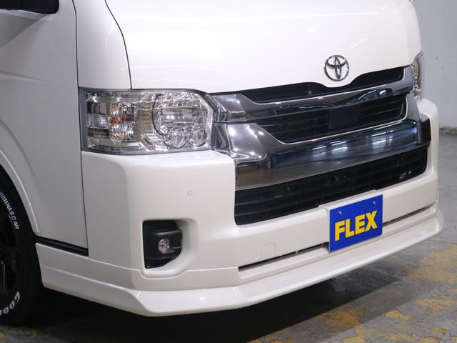 ハイエースワゴン ＧＬ　ＦＬＥＸ　Ｖｅｒ１内装ナビ・フリップダウンモニターＦＬＥＸオリジナル　内装架装Ｖｅｒ．１ＦＬＥＸオリジナル　１．５ｉｎローダウン玄武　前後バンプストップ１７ｉｎ　バルベロアーバン　アルミホイール（43枚目）