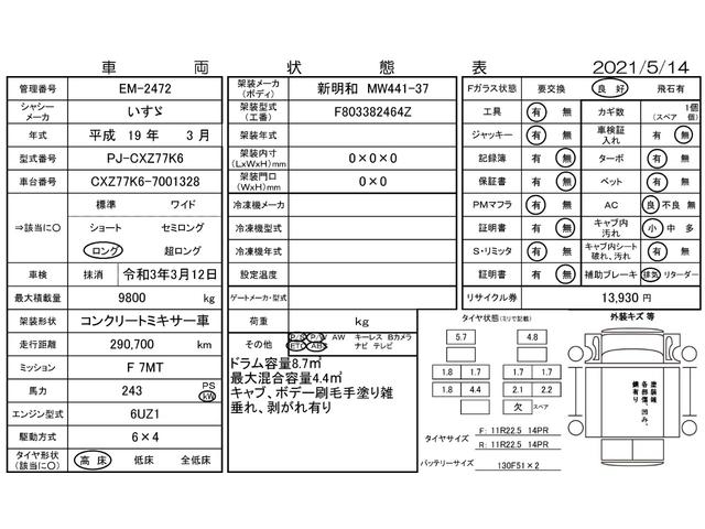 ギガ ベースグレード　電動ホッパーカバー　ＥＴＣ　Ｎｏｘ適合（3枚目）