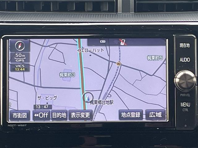 アクア S 純正SDナビ(AM/FM/CD/DVD/フルセグTV/Bluetooth接続) バックカメラ ドライブレコーダー(F/R) 純正フロアマット ステアリングリモコンアダプター レーダー探知機 ETC(4枚目)