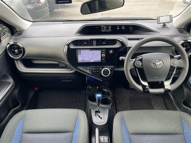 アクア S 純正SDナビ(AM/FM/CD/DVD/フルセグTV/Bluetooth接続) バックカメラ ドライブレコーダー(F/R) 純正フロアマット ステアリングリモコンアダプター レーダー探知機 ETC(42枚目)