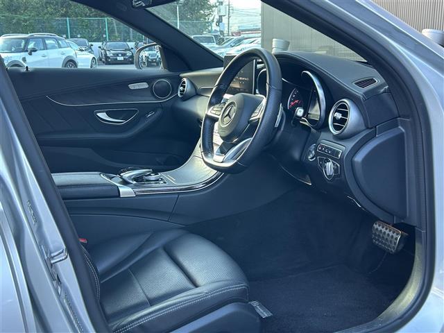 Ｃクラスステーションワゴン Ｃ２００　４マチック　ステーションワゴン　スポーツ　レーダーセーフティーＰＫＧ　レザーエクスクルーシブＰＫＧ　ＡＭＧライン　純正ナビ　フルセグＴＶ　ＡＣＣ　ＢＳＭ　エアサス　ＨＵＤ　ＥＴＣ　シートヒーター　エアサス　ＬＫＡ　Ｂカメラ　ＬＥＤヘッドライト（7枚目）