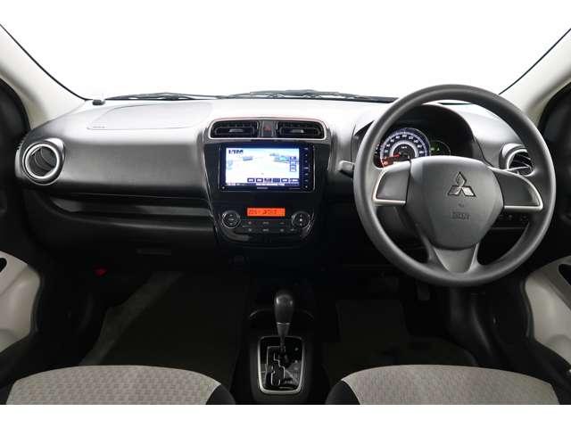 ミラージュ Ｍ　２ＷＤ　フロアシフトＣＶＴ　禁煙　メモリーナビ　ＥＴＣ　ドラレコ　フルセグ　アイドリングストップ　スマートキー　純正１５インチアルミ　ワンオーナー　三菱認定中古車１年保証（走行無制限）（7枚目）