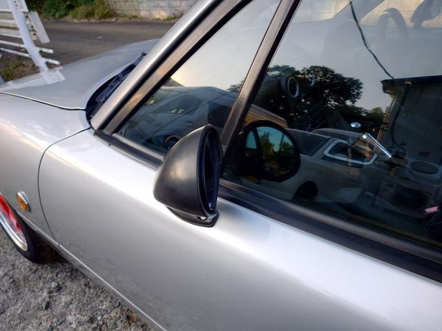 ユーノスロードスター ノーマルベース レザーシート 14インチアルミホイール TEIN車高調 ステンレスマフラー ロールバー(33枚目)