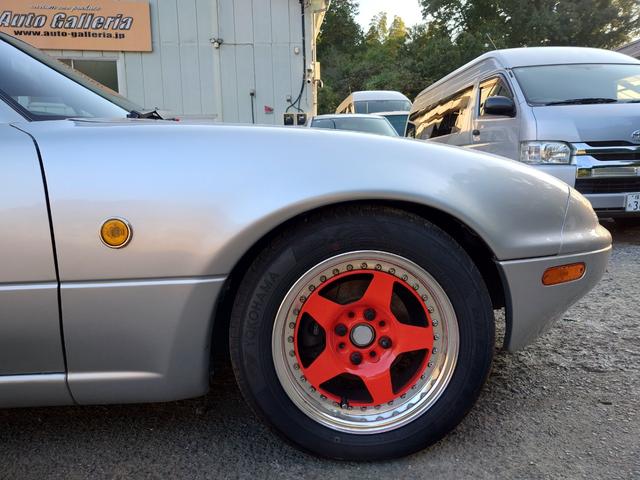 ユーノスロードスター ノーマルベース レザーシート 14インチアルミホイール TEIN車高調 ステンレスマフラー ロールバー(53枚目)