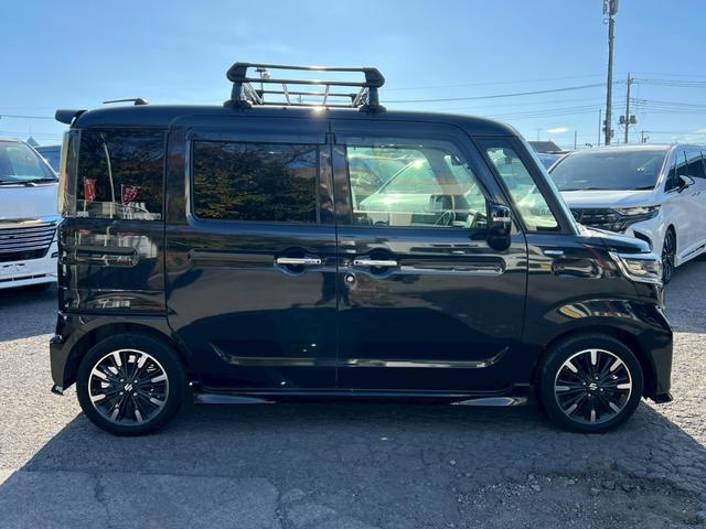 スペーシアカスタム ハイブリッドＸＳ　社外ナビ　フルセグＴＶ　Ｂｌｕｅｔｏｏｔｈ　バックモニター　両側パワスラ　プリクラッシュセーフティ　シートヒーター　ドラレコ　ＥＴＣ　電動格納ミラー　ＬＥＤヘッドライト＆フォグライト　ルーフキャリア（8枚目）