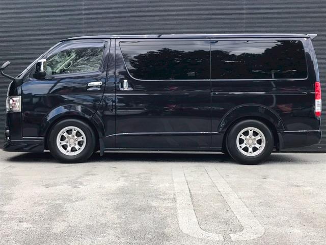 ハイエースバン スーパーGL ダークプライムII モデリスタフロントバンパー・トランクスポイラー 社外15インチAW ベッドキッド ローダウン プリクラッシュ 社外ナビ Bluetooth バックモニター ハーフレザー 社外センターコンソール ETC(14枚目)