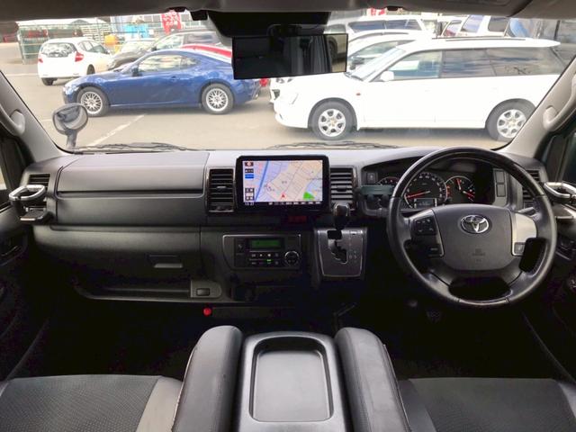 ハイエースバン スーパーGL ダークプライムII モデリスタフロントバンパー・トランクスポイラー 社外15インチAW ベッドキッド ローダウン プリクラッシュ 社外ナビ Bluetooth バックモニター ハーフレザー 社外センターコンソール ETC(18枚目)