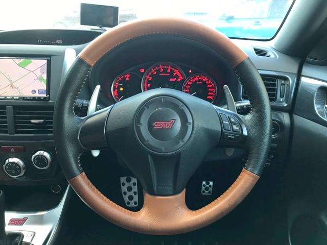 インプレッサ WRX STI Aライン ユーザー様直接仕入れ プレミアムPKG STIリアディフューザー STI18インチAW フォグ 社外ナビ フルセグTV Bluetooth バックモニター 茶革シート シートヒーター クルコン ETC(23枚目)