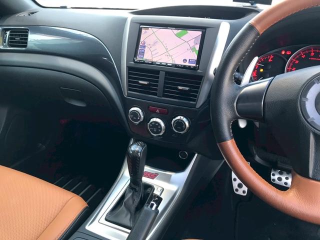 インプレッサ WRX STI Aライン ユーザー様直接仕入れ プレミアムPKG STIリアディフューザー STI18インチAW フォグ 社外ナビ フルセグTV Bluetooth バックモニター 茶革シート シートヒーター クルコン ETC(33枚目)