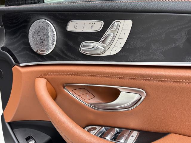 Eクラス E220d アバンギャルド AMGライン パノラマSR エクスクルーシブPKG 茶革 HUD オートテールゲート Burmester エアバランスPKG ナビ 360度カメラ TV アンビエントライト パワーシート シートヒーター LED(9枚目)