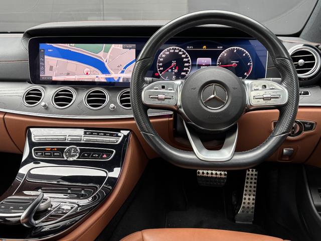 Eクラス E220d アバンギャルド AMGライン パノラマSR エクスクルーシブPKG 茶革 HUD オートテールゲート Burmester エアバランスPKG ナビ 360度カメラ TV アンビエントライト パワーシート シートヒーター LED(38枚目)