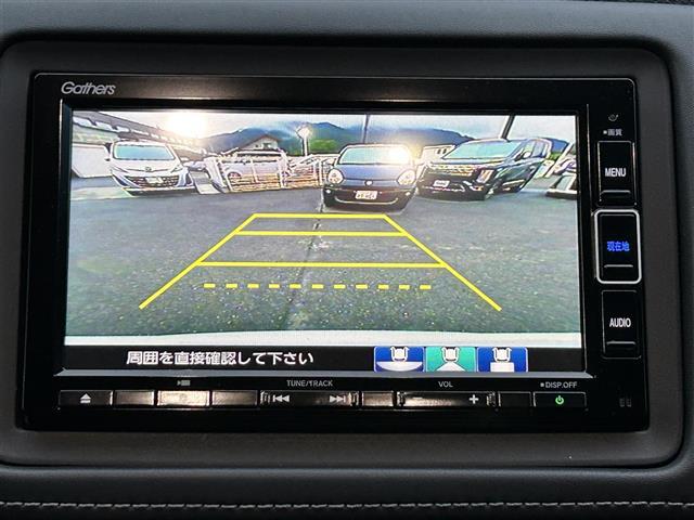 ヴェゼル ハイブリッド　モデューロＸ・ホンダセンシング　ＭｏｄｕｌｏＸフロントバンパー、フロントグリル　純正ナビ　バックカメラ　ＬＥＤオートライト　ＬＥＤフォグランプ　ハーフレザーシート　シートヒーター　純正１８インチＡＷ　パドルシフト　ルーフレール（5枚目）