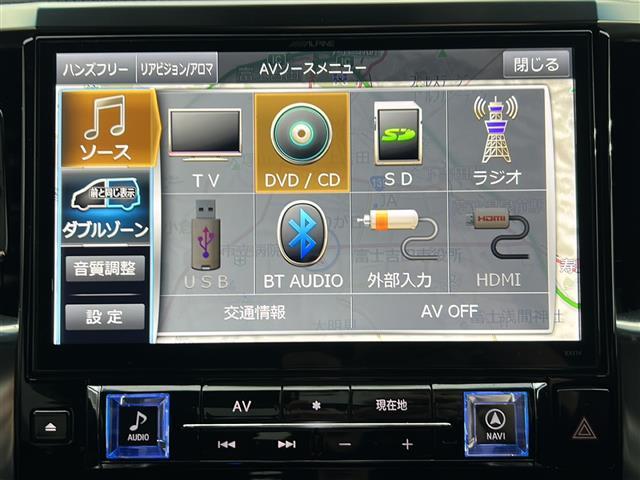 アルファード ２．５Ｓ　Ｃパッケージ　ＡＬＰＩＮＥフリップダウンモニター　ツインムーンルーフ　ＡＬＰＩＮＥナビ　両側パワースライドドア　パワーバックドア　クルーズコントロール　ＬＥＤオートライト　ＬＥＤフォグランプ　ハーフレザーシート（3枚目）