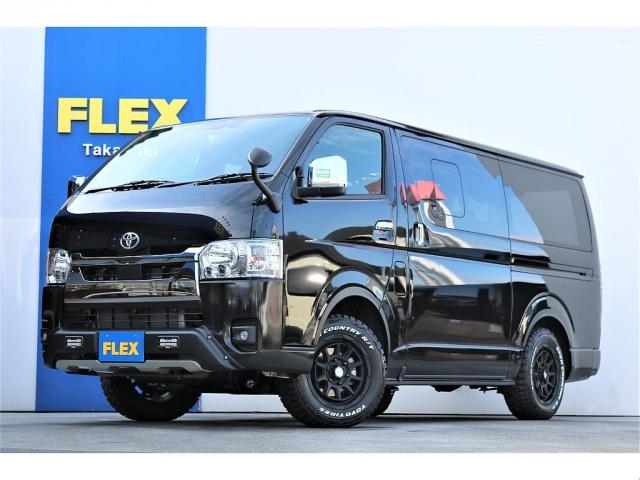 スーパーGL ダークプライムII 新車 4WD ディーゼル 黒 バンパーガード オーバーフェンダー 16インチAW LEDテールランプ 床張施工 8型SDナビ ビルトインETC(12枚目)