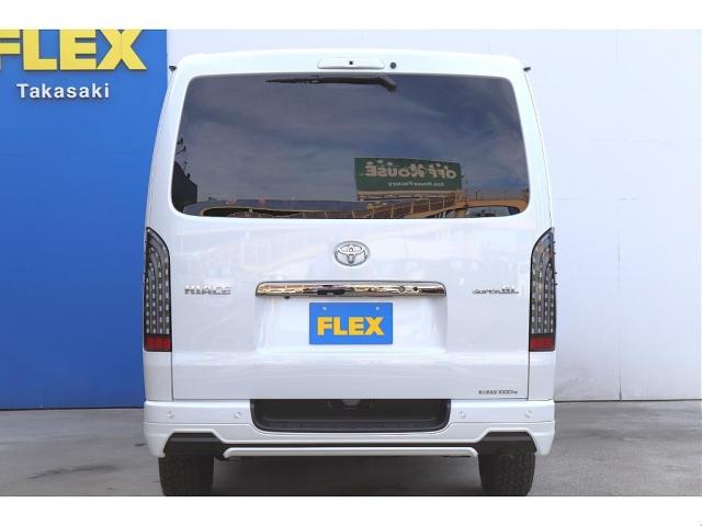 ハイエースバン スーパーGL ダークプライムII アルパイン11インチナビ! ドライブレコーダー NT-1 16AW TOYOオープンカントリーR/Tタイヤ 煌きBlackテールランプ モデリスタバンパーガード リアバンパースポイラー(19枚目)