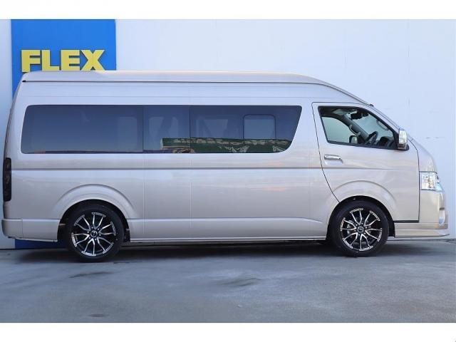 ハイエースワゴン グランドキャビン ALPINE BIG-X 12.8インチフリップダウンモニター スマートベッドキット 全席シートカバー完備 フットパネル Delf06 18AW YOKOHAMAパラダタイヤ 寒冷地仕様(8枚目)