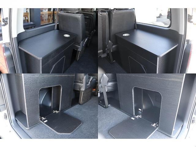 ハイエースワゴン グランドキャビン ALPINE BIG-X 12.8インチフリップダウンモニター スマートベッドキット 全席シートカバー完備 フットパネル Delf06 18AW YOKOHAMAパラダタイヤ 寒冷地仕様(18枚目)